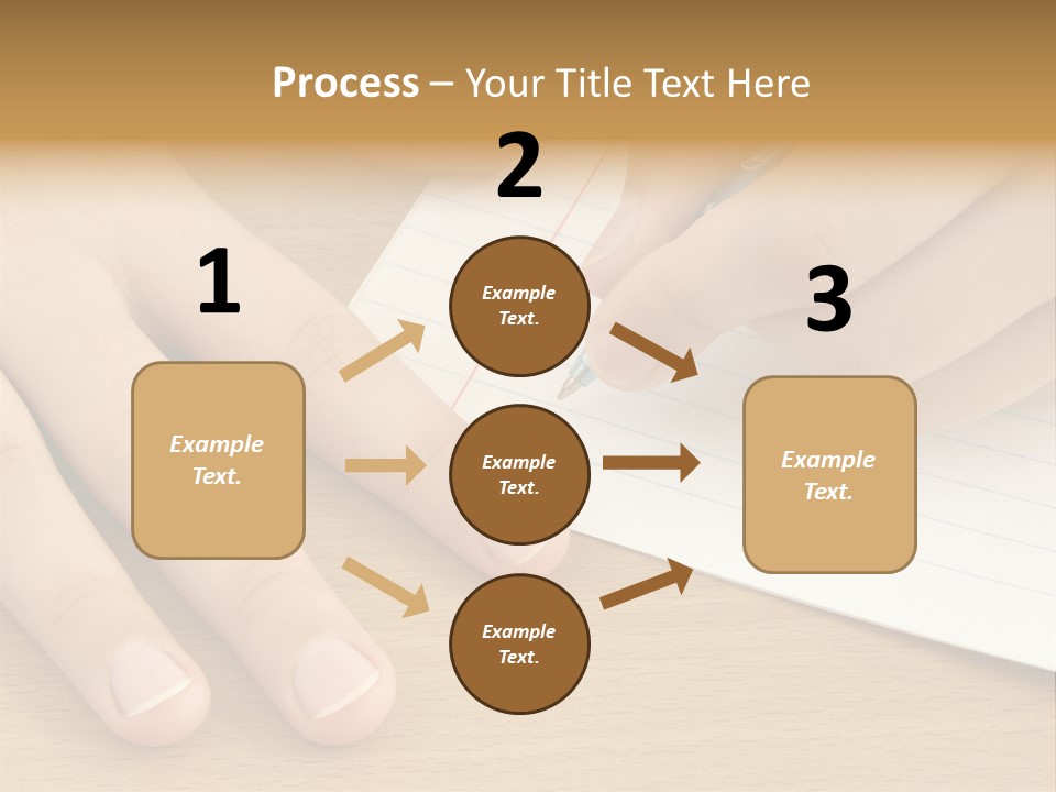 Child Hands With Pen Ready To Write PowerPoint Template