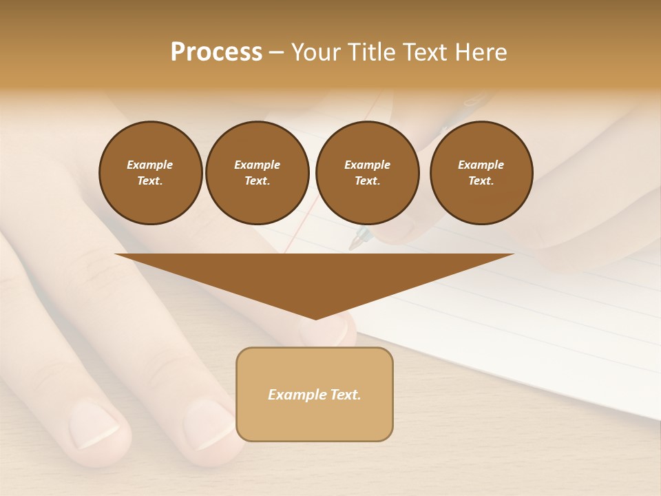 Child Hands With Pen Ready To Write PowerPoint Template