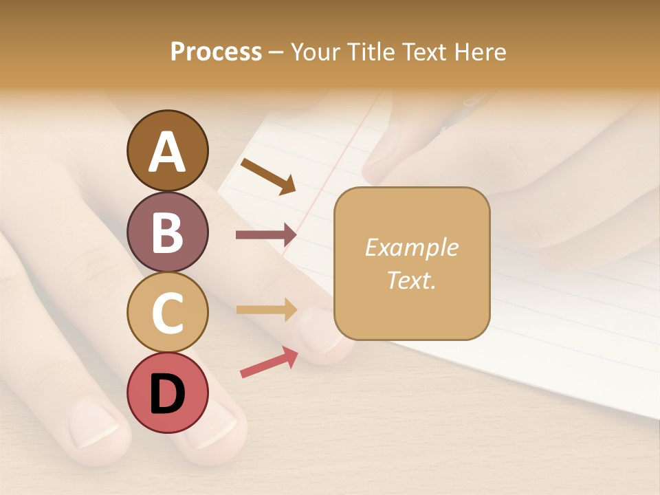 Child Hands With Pen Ready To Write PowerPoint Template