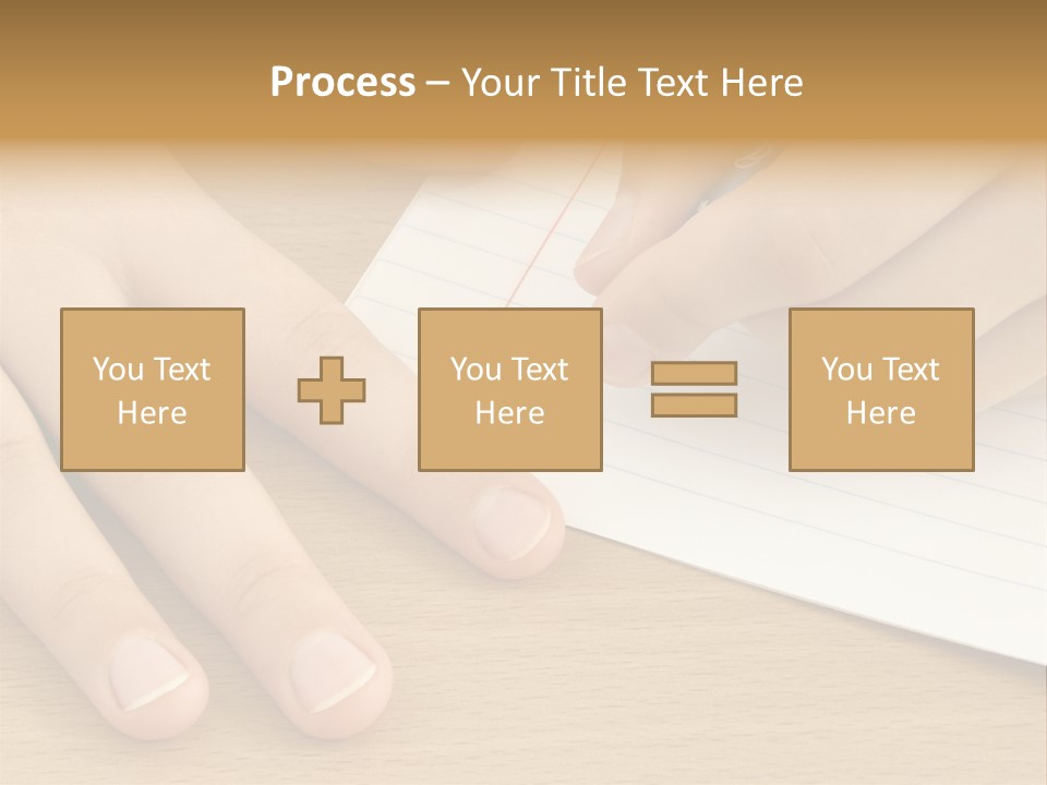 Child Hands With Pen Ready To Write PowerPoint Template