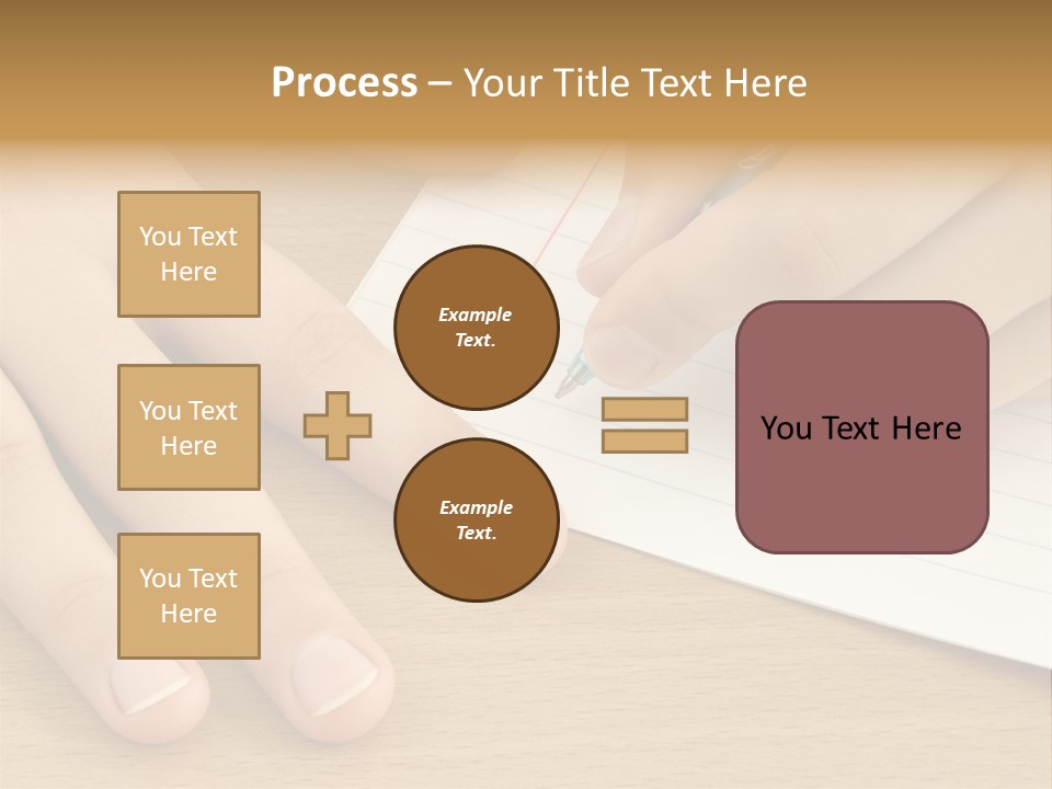 Child Hands With Pen Ready To Write PowerPoint Template