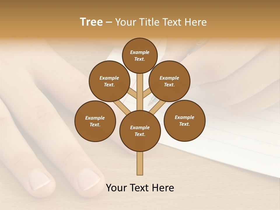 Child Hands With Pen Ready To Write PowerPoint Template