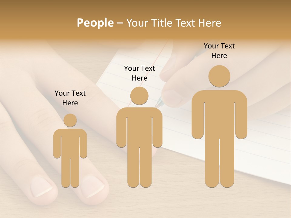 Child Hands With Pen Ready To Write PowerPoint Template