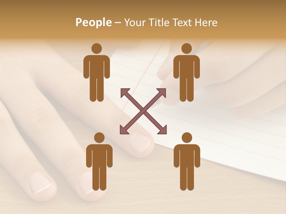 Child Hands With Pen Ready To Write PowerPoint Template