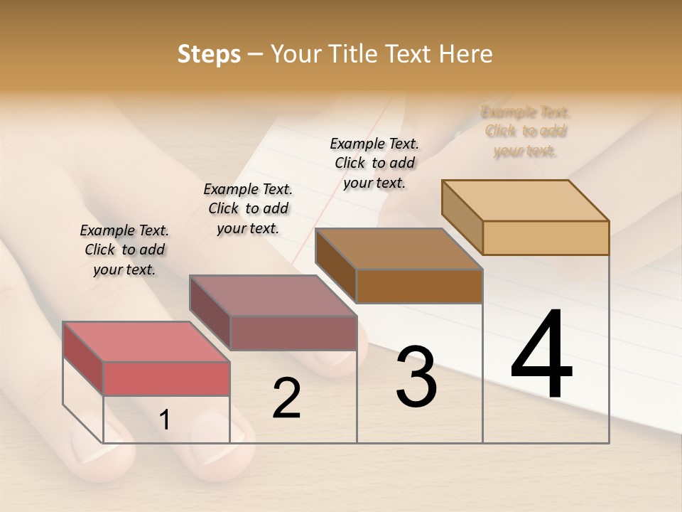 Child Hands With Pen Ready To Write PowerPoint Template