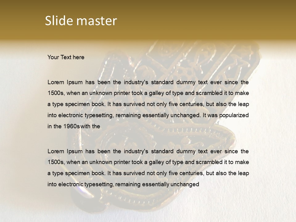 Jewish Hand PowerPoint Template