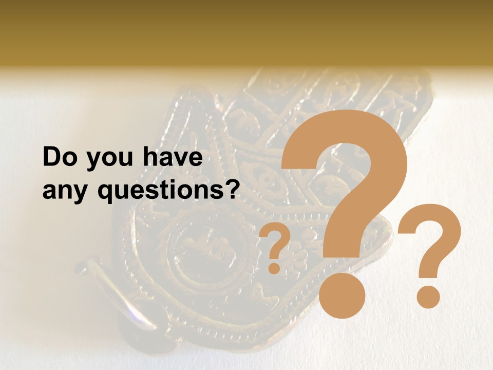 Jewish Hand PowerPoint Template