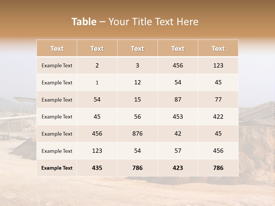 Gravel Pit PowerPoint Template