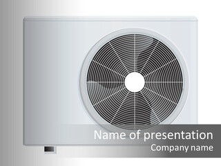 Air Conditioner Rasterized Vector Illustration Isolated With Clipping Path PowerPoint Template