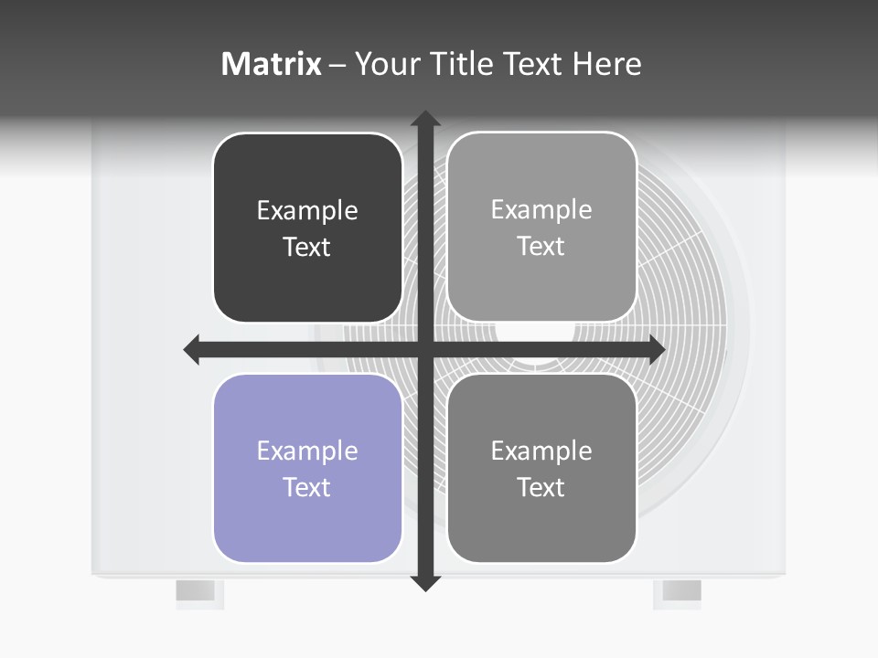 Air Conditioner Rasterized Vector Illustration Isolated With Clipping Path PowerPoint Template