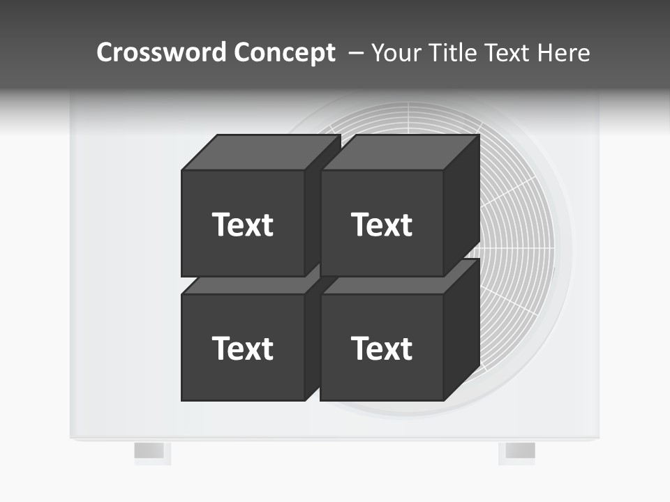 Air Conditioner Rasterized Vector Illustration Isolated With Clipping Path PowerPoint Template