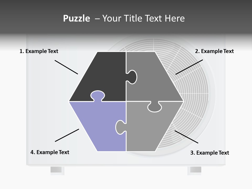 Air Conditioner Rasterized Vector Illustration Isolated With Clipping Path PowerPoint Template