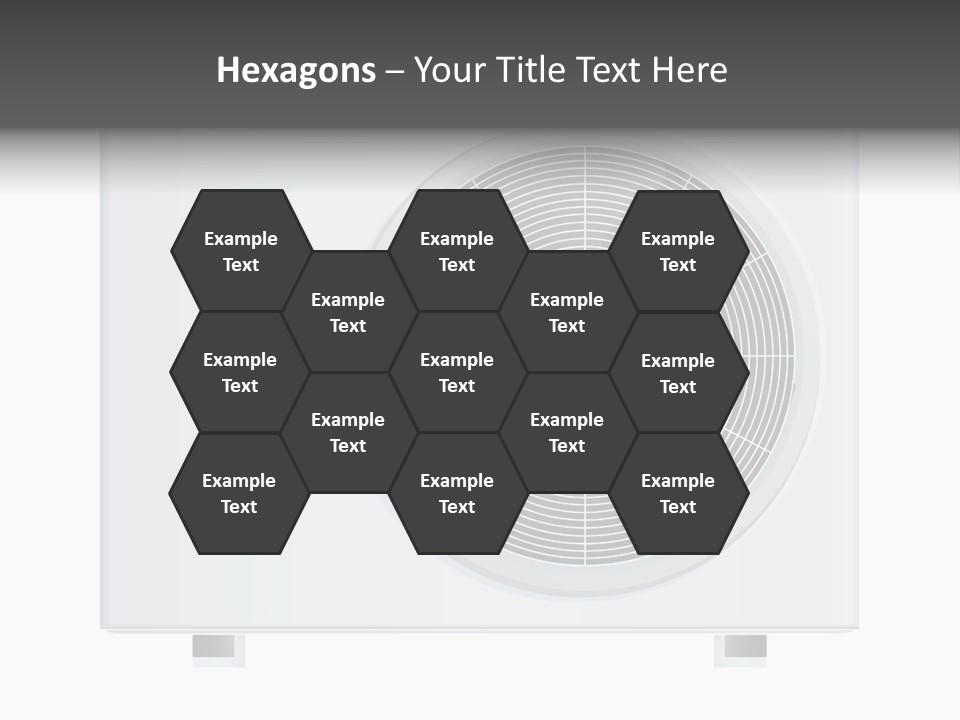 Air Conditioner Rasterized Vector Illustration Isolated With Clipping Path PowerPoint Template