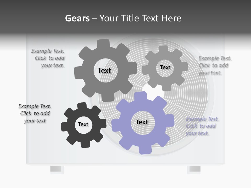 Air Conditioner Rasterized Vector Illustration Isolated With Clipping Path PowerPoint Template