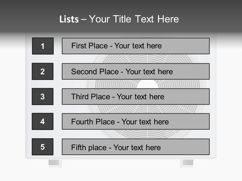 Air Conditioner Rasterized Vector Illustration Isolated With Clipping Path PowerPoint Template