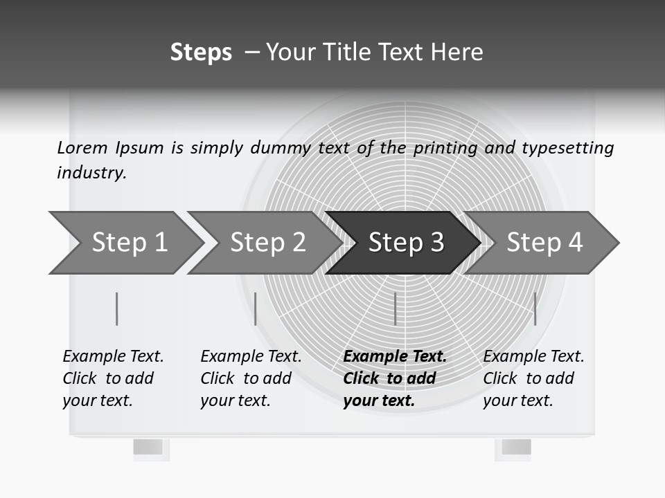 Air Conditioner Rasterized Vector Illustration Isolated With Clipping Path PowerPoint Template