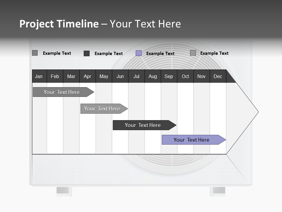 Air Conditioner Rasterized Vector Illustration Isolated With Clipping Path PowerPoint Template