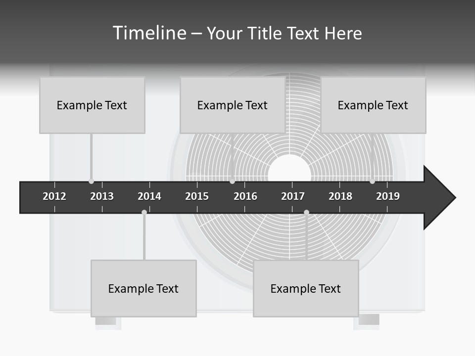 Air Conditioner Rasterized Vector Illustration Isolated With Clipping Path PowerPoint Template