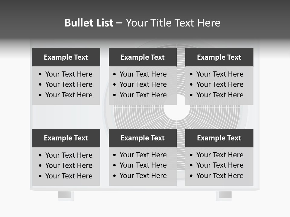 Air Conditioner Rasterized Vector Illustration Isolated With Clipping Path PowerPoint Template