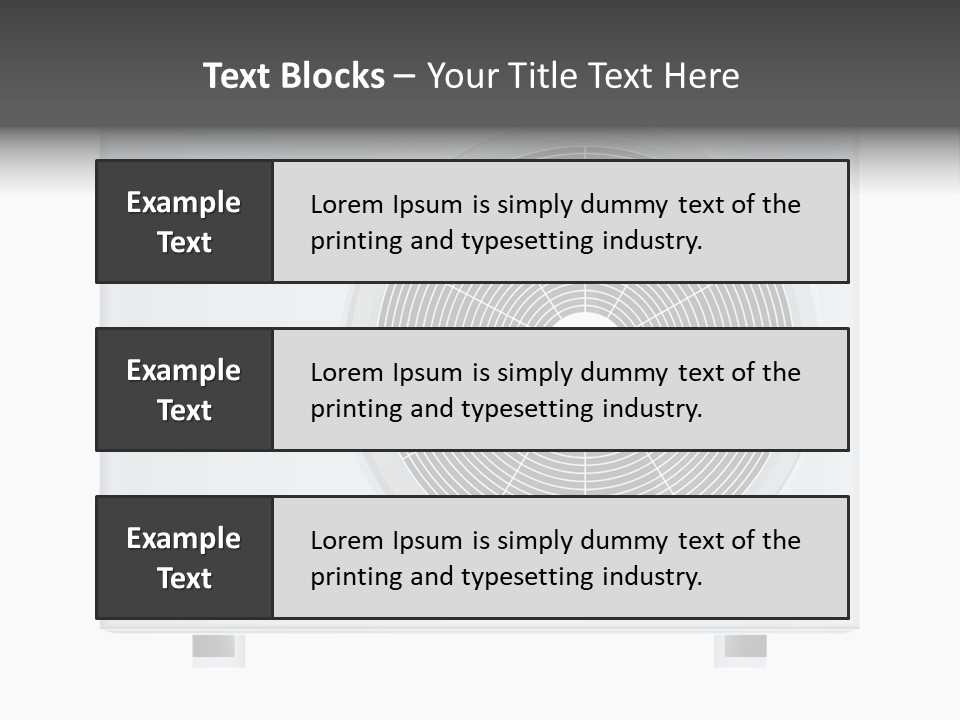 Air Conditioner Rasterized Vector Illustration Isolated With Clipping Path PowerPoint Template