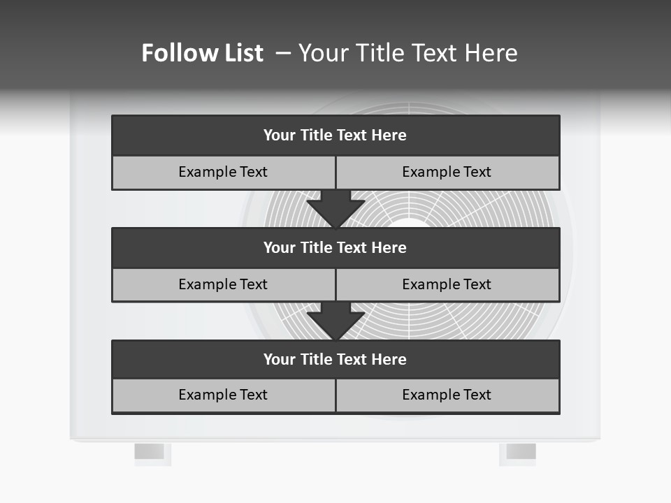 Air Conditioner Rasterized Vector Illustration Isolated With Clipping Path PowerPoint Template