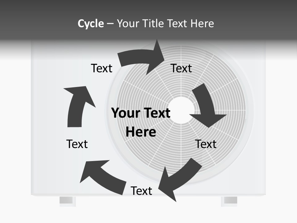 Air Conditioner Rasterized Vector Illustration Isolated With Clipping Path PowerPoint Template