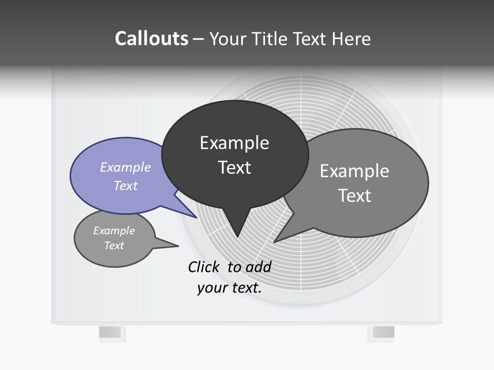 Air Conditioner Rasterized Vector Illustration Isolated With Clipping Path PowerPoint Template