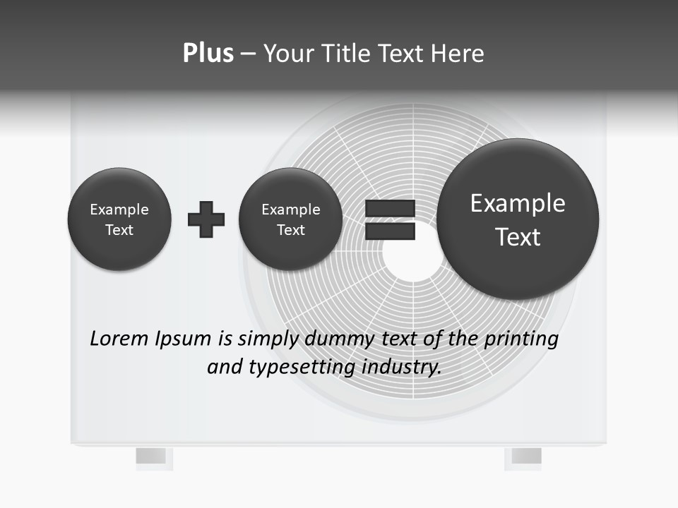 Air Conditioner Rasterized Vector Illustration Isolated With Clipping Path PowerPoint Template