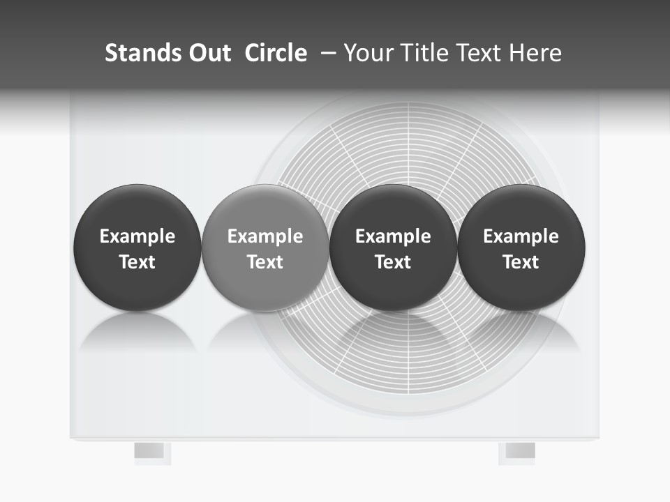 Air Conditioner Rasterized Vector Illustration Isolated With Clipping Path PowerPoint Template