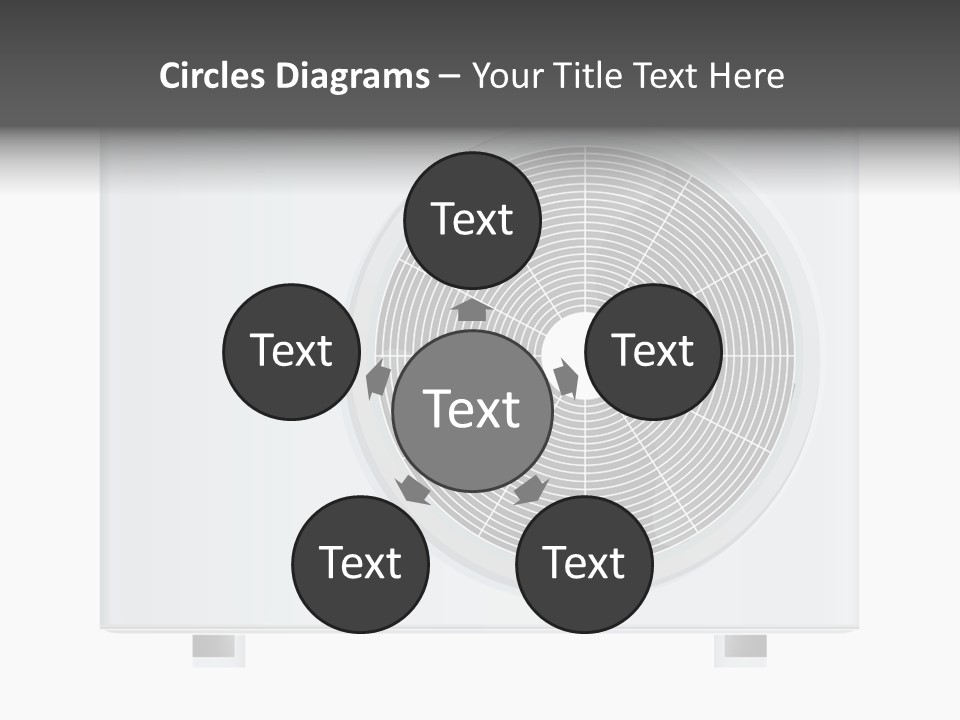 Air Conditioner Rasterized Vector Illustration Isolated With Clipping Path PowerPoint Template