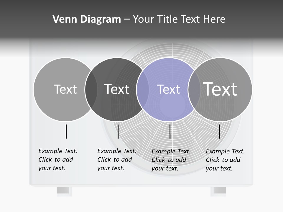 Air Conditioner Rasterized Vector Illustration Isolated With Clipping Path PowerPoint Template