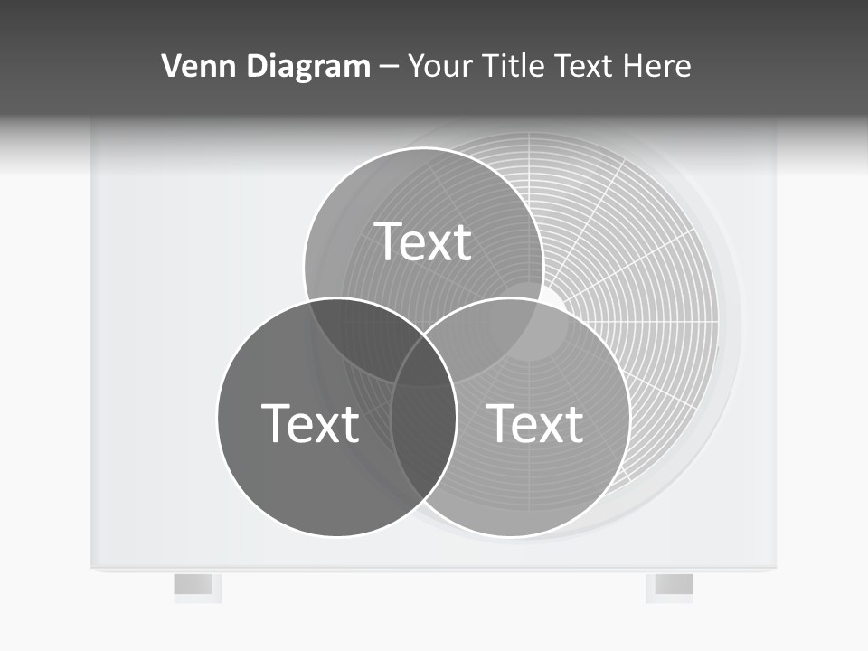 Air Conditioner Rasterized Vector Illustration Isolated With Clipping Path PowerPoint Template