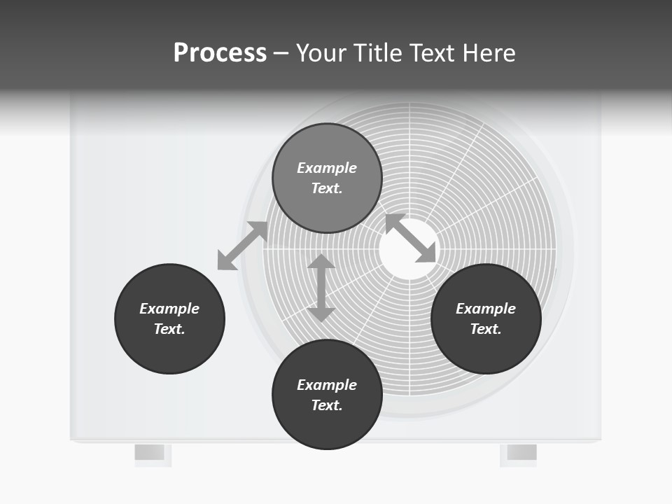 Air Conditioner Rasterized Vector Illustration Isolated With Clipping Path PowerPoint Template