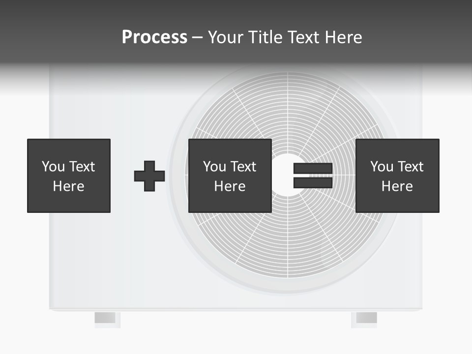 Air Conditioner Rasterized Vector Illustration Isolated With Clipping Path PowerPoint Template