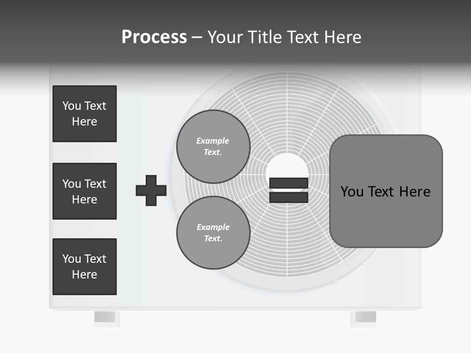 Air Conditioner Rasterized Vector Illustration Isolated With Clipping Path PowerPoint Template