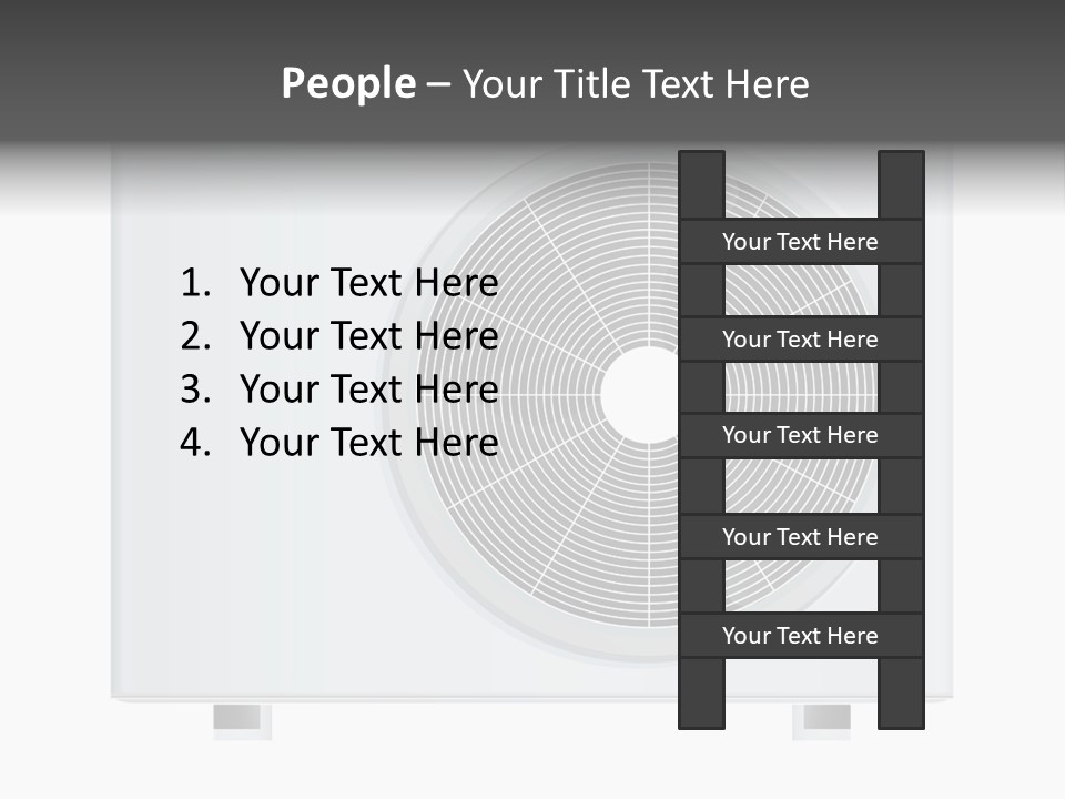 Air Conditioner Rasterized Vector Illustration Isolated With Clipping Path PowerPoint Template