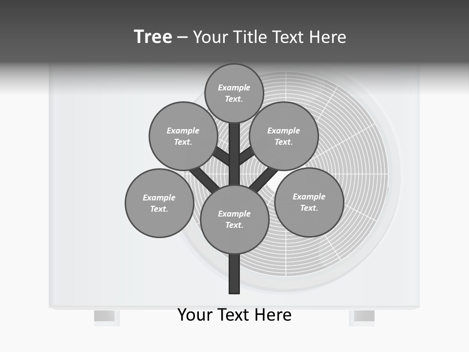 Air Conditioner Rasterized Vector Illustration Isolated With Clipping Path PowerPoint Template