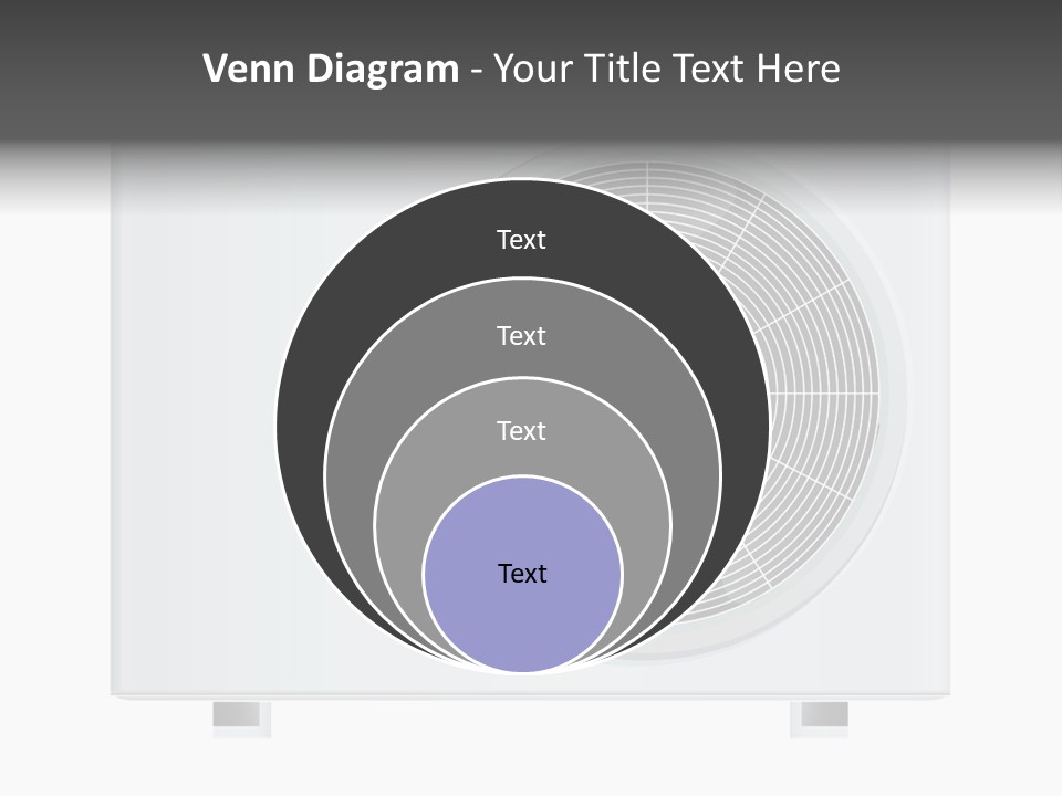 Air Conditioner Rasterized Vector Illustration Isolated With Clipping Path PowerPoint Template