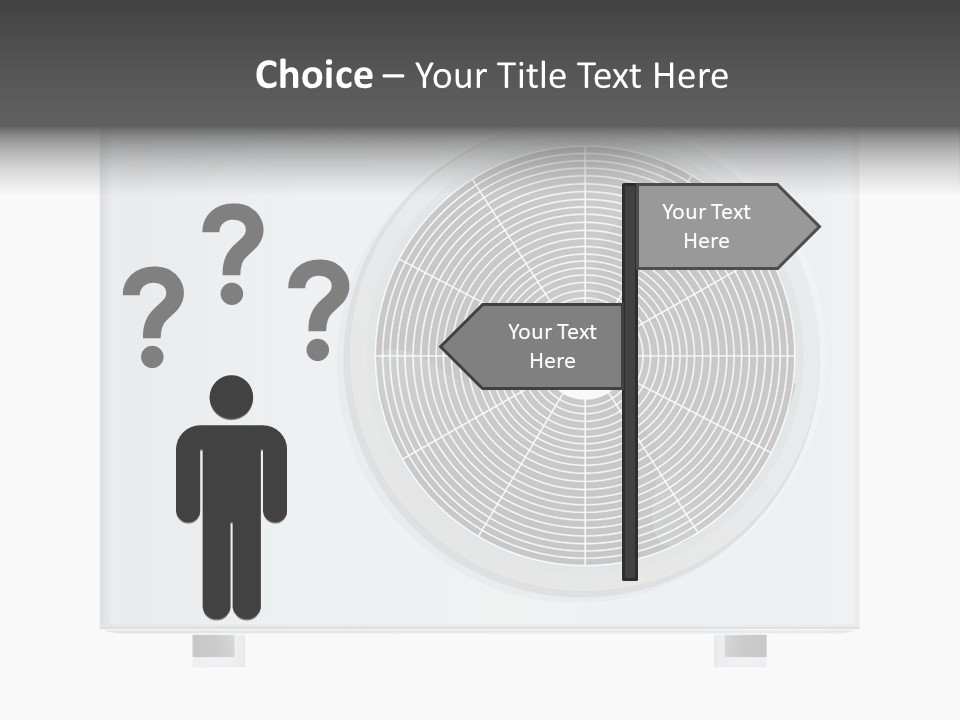 Air Conditioner Rasterized Vector Illustration Isolated With Clipping Path PowerPoint Template