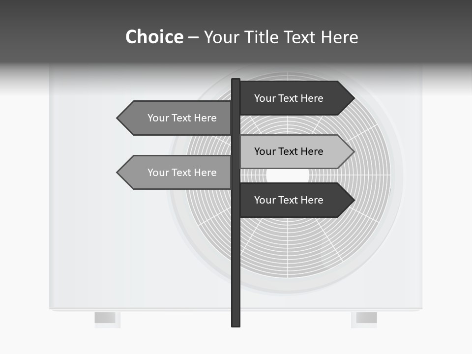 Air Conditioner Rasterized Vector Illustration Isolated With Clipping Path PowerPoint Template