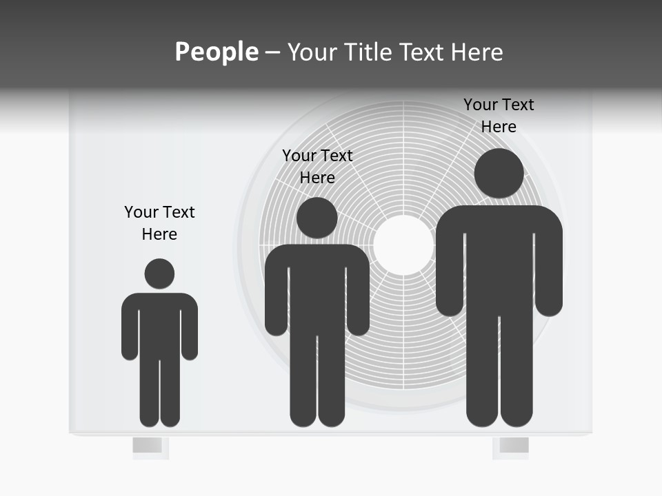 Air Conditioner Rasterized Vector Illustration Isolated With Clipping Path PowerPoint Template