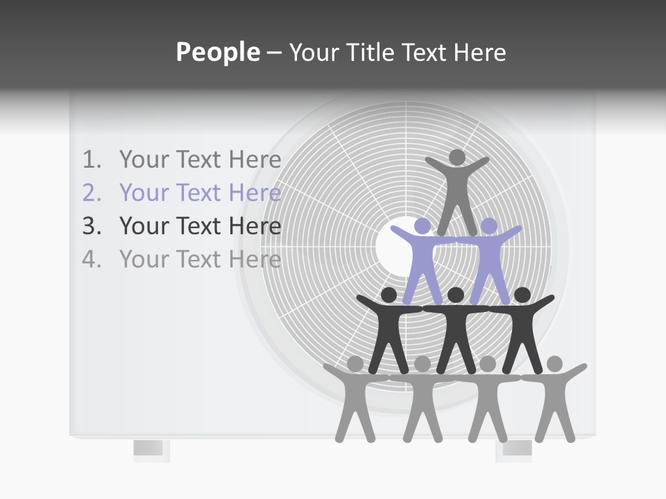 Air Conditioner Rasterized Vector Illustration Isolated With Clipping Path PowerPoint Template