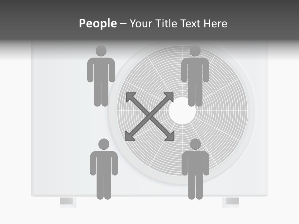 Air Conditioner Rasterized Vector Illustration Isolated With Clipping Path PowerPoint Template