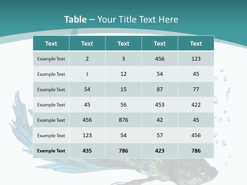 Shot Of A Blue Siamese Fighting Fish Under Water In Front Of A White Background PowerPoint Template