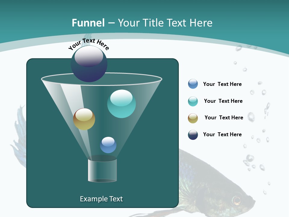 Shot Of A Blue Siamese Fighting Fish Under Water In Front Of A White Background PowerPoint Template