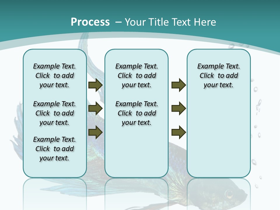 Shot Of A Blue Siamese Fighting Fish Under Water In Front Of A White Background PowerPoint Template