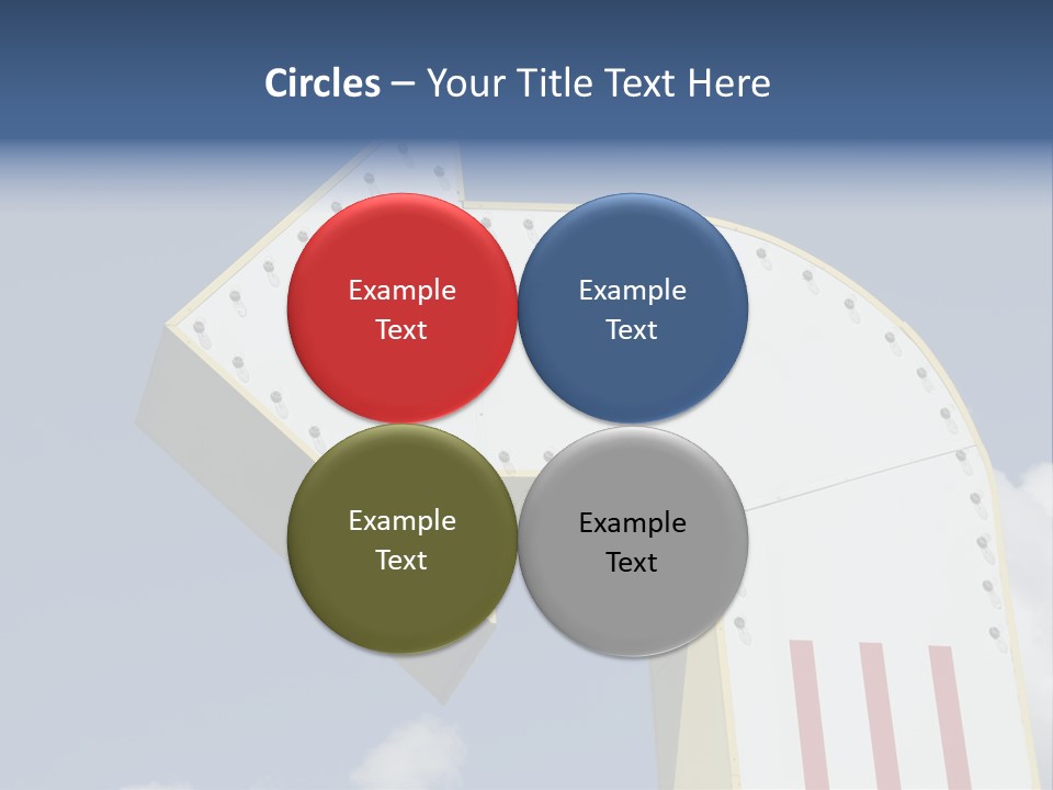 A Three-Dimensional Metal Arrow Sign. PowerPoint Template