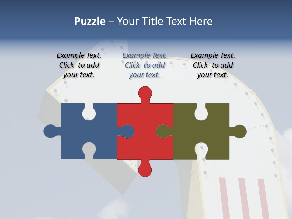 A Three-Dimensional Metal Arrow Sign. PowerPoint Template