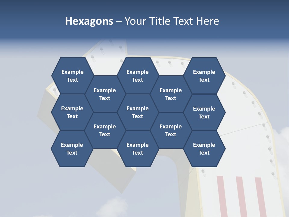 A Three-Dimensional Metal Arrow Sign. PowerPoint Template