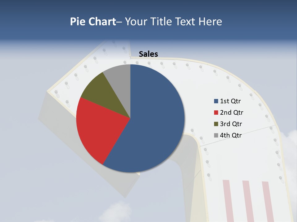 A Three-Dimensional Metal Arrow Sign. PowerPoint Template